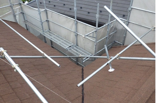 谷板金のルーフィング施工