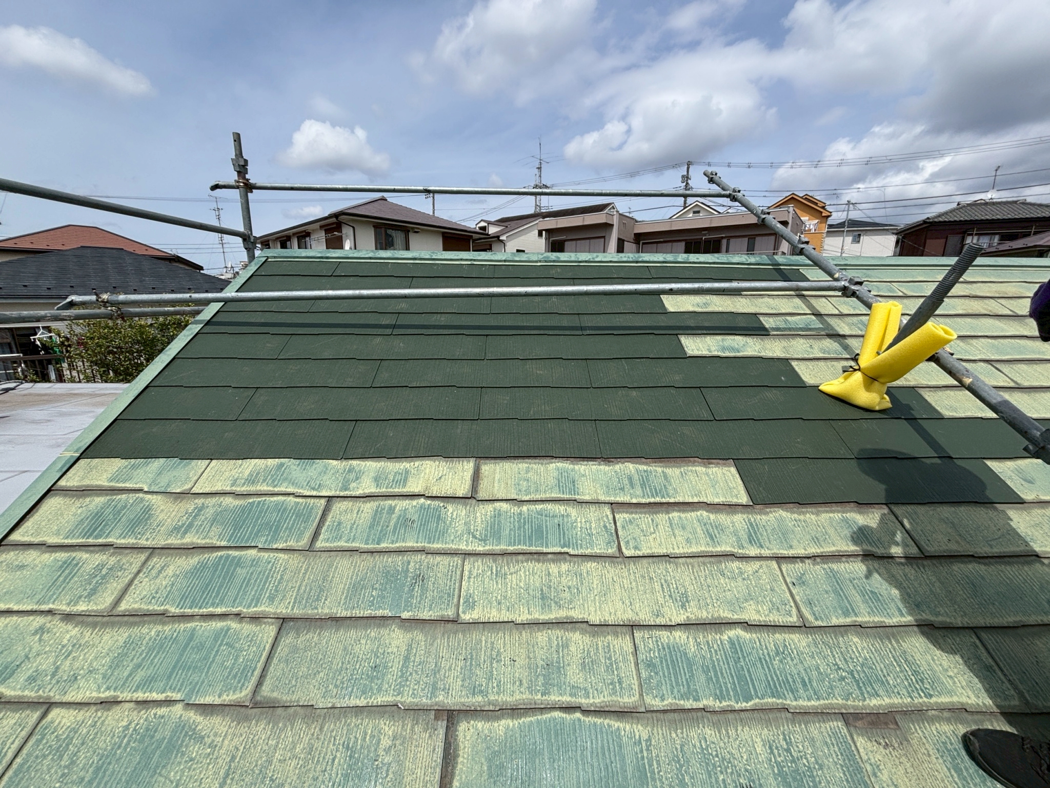横浜市にて天窓からの雨漏り修理〈天窓塞ぎ・部分葺き替え〉の施工後写真